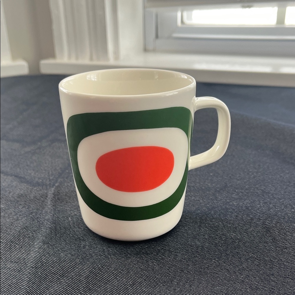 Marimekko Green and Red Mug oiva melooni